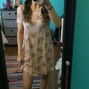 Floral t shirt dress